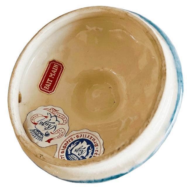 Ceramic Mid-Century Hand-Painted Majolica Lidded Bonbonnière from Rigo, 1950s For Sale - Image 7 of 9