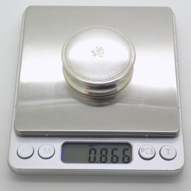 Vintage Italian Handmade Genuine Silver Rounded Pill Snuff Trinket Box, 1970s For Sale - Image 10 of 12