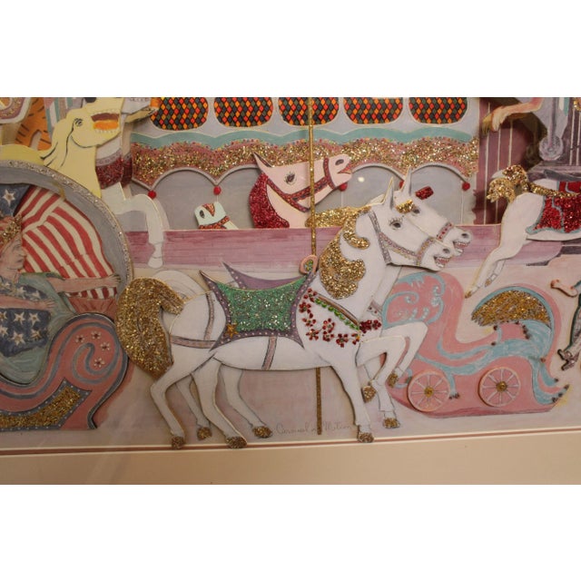 Lights Art Plant 'Carousel in Motion' Mixed Media Print For Sale - Image 7 of 13