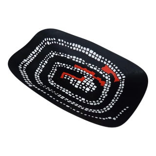 Large Murrine Plate Serpente by Carlo Scarpa for Venini Murano Ca. 1940s For Sale