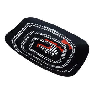 Large Murrine Plate Serpente by Carlo Scarpa for Venini Murano Ca. 1940s
