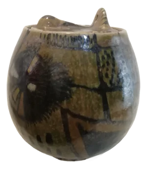 Vase with Lid by Carlo Zauli, 1950s