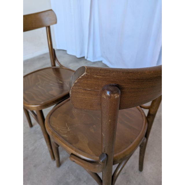 Mid-Century Bistro Style Dining Chair in Wood, Former Yugoslavia, 1970s For Sale - Image 12 of 18