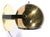 Pair of mid century ball form brass table lamp, wall light, pin up sconces. The lights feature brass shell ball form...