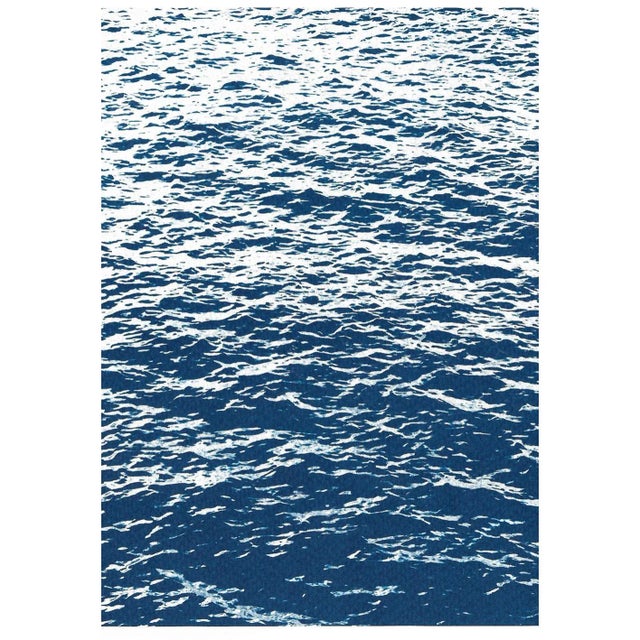"Bright Seascape in Capri" Contemporary Handprinted Limited Edition Cyanotype Prints - Set of 3 For Sale In Miami - Image 6 of 10