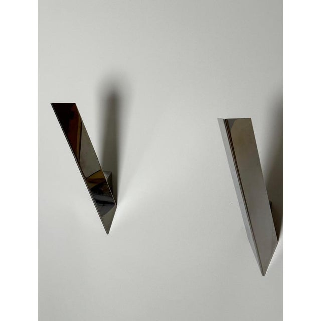 Minimalist Chrome Wall Lights from Kalmar, Austria, 1970, Set of 2 For Sale - Image 10 of 16