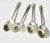 Silver plate demitasse spoons, a set of 4 silver plate from England Shamrock logo. Fine and delicate little stirring...