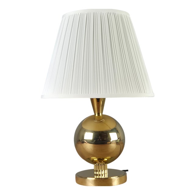 Art Deco Brass Table Lamp by Carl Drösler for Fuhrmann & Drösler, Dresden, Germany, 1920s For Sale