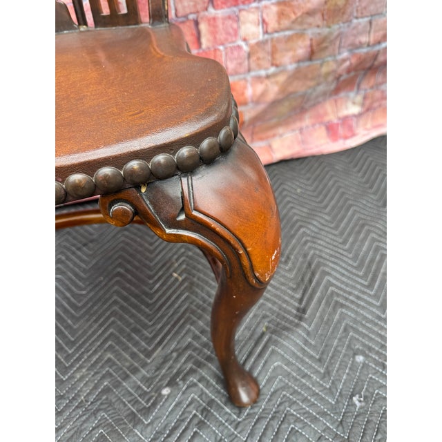 Vintage Gothic Strawberry Hill Windsor Steeple Back Dining Chair For Sale - Image 10 of 12