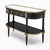1900 - 1909 French Louis XVI Style Ebonized, Brass and Marble Console Table For Sale - Image 5 of 9