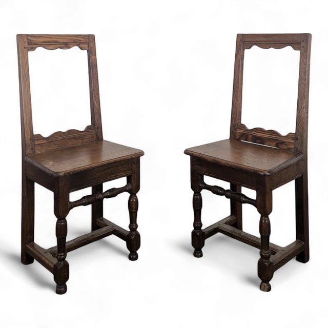Lorraine Oak Chairs, Set of 2 For Sale