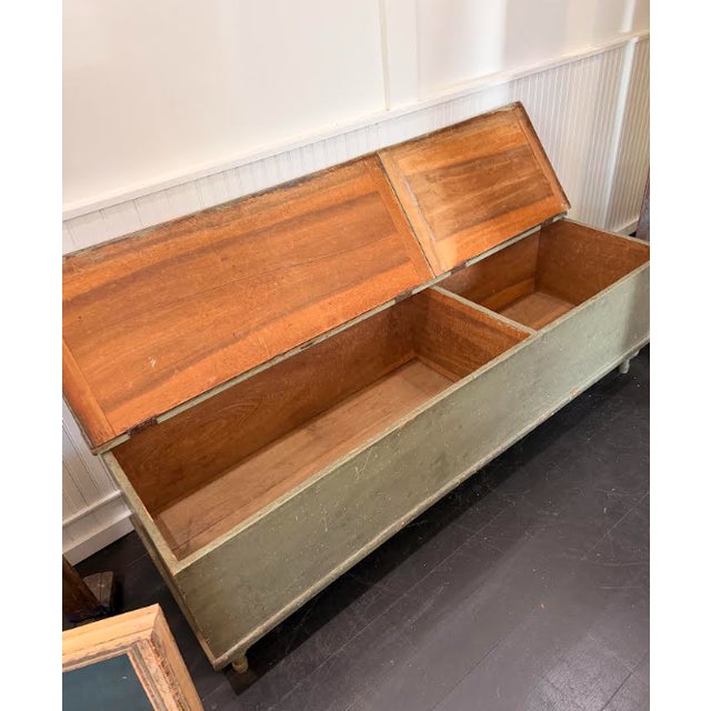 Long Painted Pine 19th Century American Storage Trunk For Sale - Image 9 of 10
