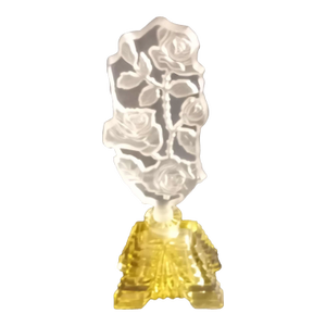 Vintage Czech Crystal Yellow Perfume Bottle