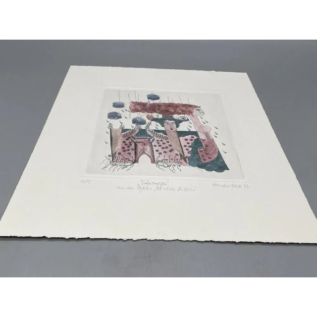 Hannelore Heise, Tränenregen from Die Schöne Müllerin Cycle, 1986, Color Lithograph For Sale - Image 7 of 12