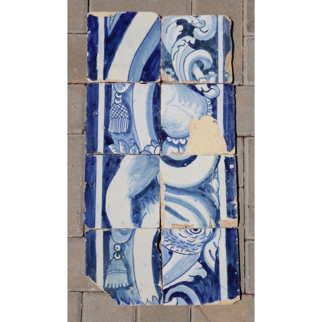 Circa: 18th Century. Country: Portugal. Material: Earthenware, Tin-glazed pottery. Item condition: One tile restored. Some...