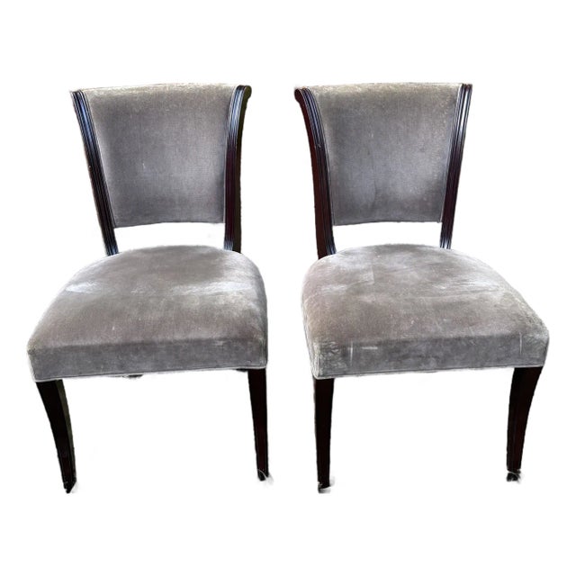 1990s Set of 2 Baker Dining Chairs For Sale