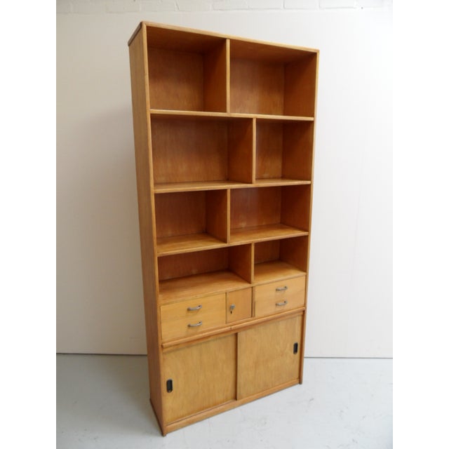 Mid-Century Wall Unit with Open Bookcase, 1950s For Sale - Image 11 of 11