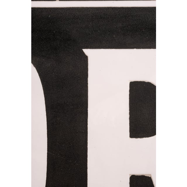 Black Early 20th Century Rawson & Evans Milk Glass Pharmacy Sign For Sale - Image 8 of 11