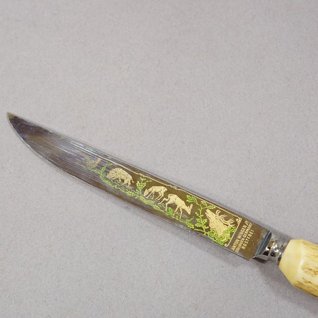 Vintage Stainless Steel and Horn Cutlery Set 'Othello' by Anton Wingen, 1950s For Sale - Image 6 of 8