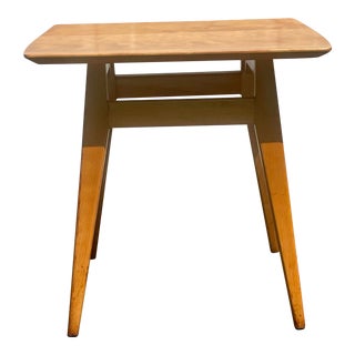 Jens Risom Midcentury Modern Birch Side Table For Sale