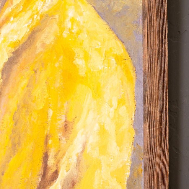 Figure Painting of a Girl in Yellow on a Soutwestern Mesa Landscape For Sale - Image 13 of 14