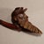 Antique Carved Wood Tobacco Pipe with Soldier Head A rare antique handcarved wooden tobacco pipe with a fine carved...