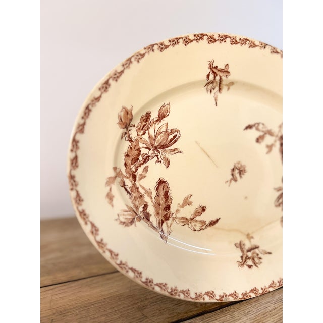 French 1900s Gien French English Platter For Sale - Image 3 of 4