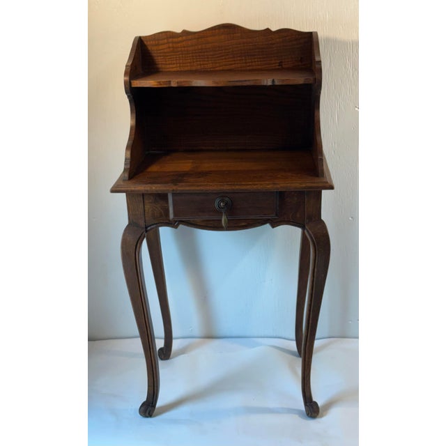 Mid 20th Century Vintage French Telephone Stand Side Table For Sale - Image 5 of 9