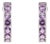 Timeless Amethyst Solid Silver Earrings for Everyday Wear, A Pair For Sale