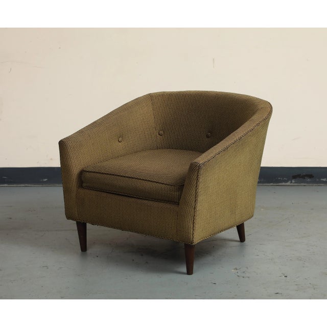 Brown Vintage Midcentury Style Italian Lounge Chair For Sale - Image 8 of 14