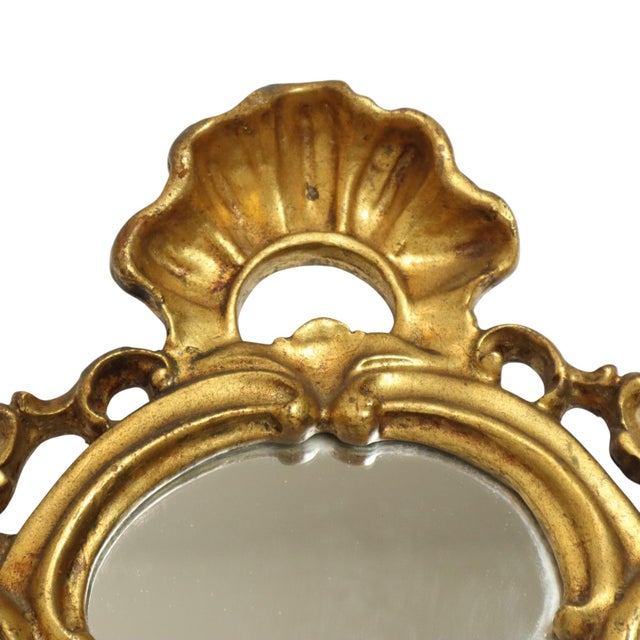 Baroque Style Gilt Crested Mirror, 1950s For Sale - Image 13 of 15