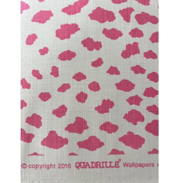 Quadrille China Seas Cheetah Pink on Tint Fabric 3 Yards For Sale - Image 4 of 5