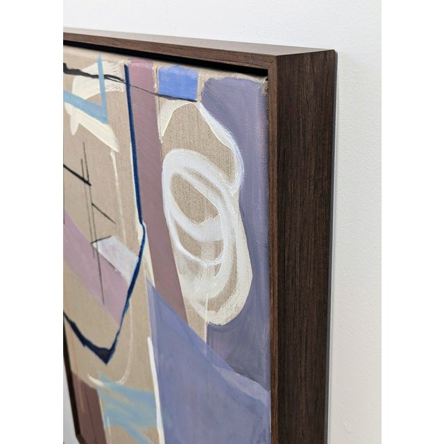 Abstract Framed Oil Painting on Linen: "Play Date" | Original Contemporary Artwork by Anne Abueva For Sale - Image 3 of 6