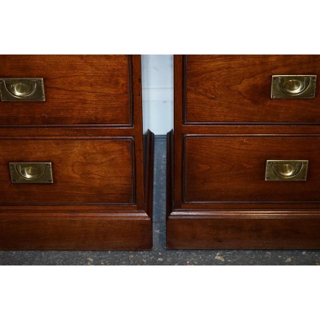 Military Campaign Open Bookcases from Kennedy, London, Set of 2 For Sale - Image 6 of 18