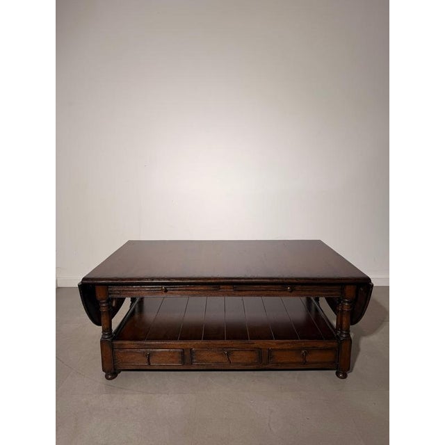 Metal Double-Sided Extendable Coffee Table with Drawers from Old New England For Sale - Image 7 of 9