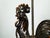 Mid 20th Century 1940s French Pottery Rooster Table Lamp with Dark Brown Patina and Lucite Base - a Pair For Sale - Image 5 of 7