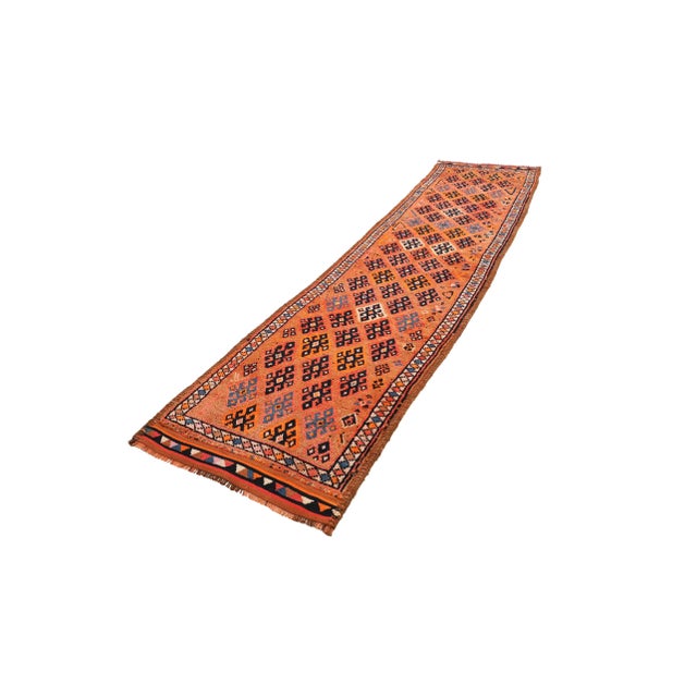 Mid-Century Modern Vintage Mid Century Herki Runner For Sale - Image 3 of 7