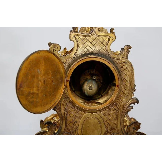 Gold Three-Piece Clock by Samuel Marti, Set of 3 For Sale - Image 8 of 18