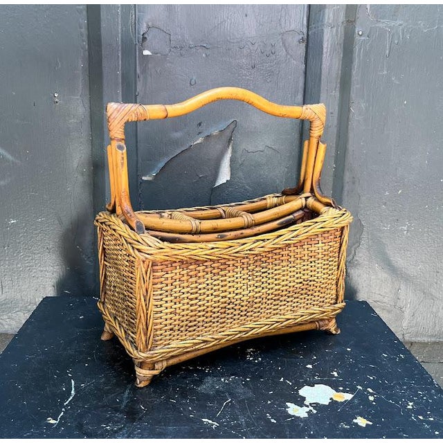 Rattan Flatware Basket Chairish