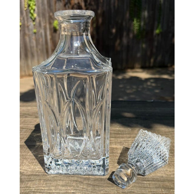 Late 20th Century Late 20th Century Crystal Clear Industries Monarch Crystal Square Decanter Stopper For Sale - Image 5 of 12