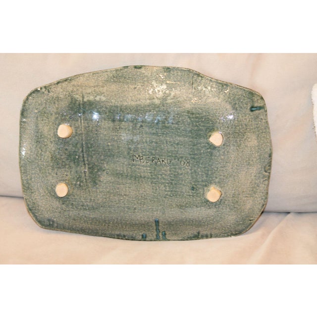 Beautiful, Hand-Made Studio Pottery Tray For Sale - Image 6 of 7