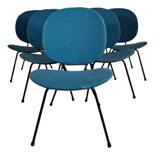 Mid-Century Modern Dutch Kembo 301 Chairs by W.H. Gispen, 1960s, Set of 6 For Sale