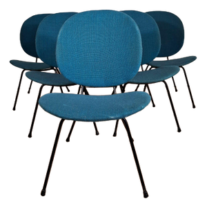 Mid-Century Modern Dutch Kembo 301 Chairs by W.H. Gispen, 1960s, Set of 6