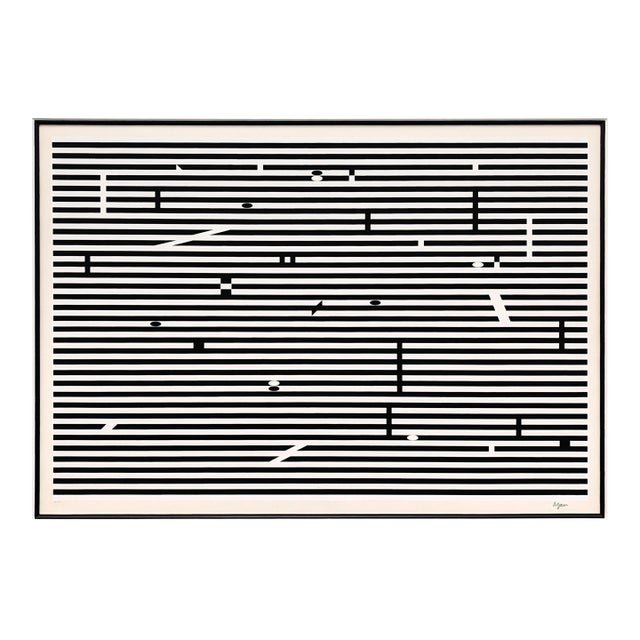 Yaacov Agam, v (From Double Metamorphosis Series) Large Abstract Screen Print, 1973 For Sale