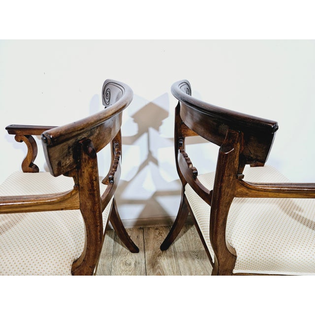 Biedermeier Study Armchairs, 19th Century, Set of 2 For Sale - Image 11 of 18