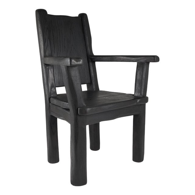 Massive Oak Armchair by Logniture For Sale