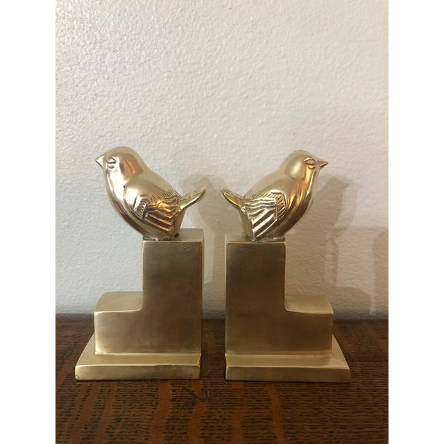 Vintage Solid Brass Bird Bookends a Pair Chairish