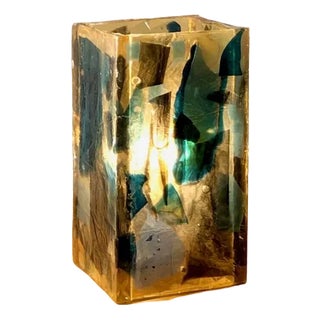 Brutalist Table Lamp in Acrylic Glass attributed to Dallux, France, 1950s For Sale