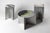 Gray H3 Hand Decorated Metal & Aluminium Side Table by Studio Nyx For Sale - Image 8 of 17