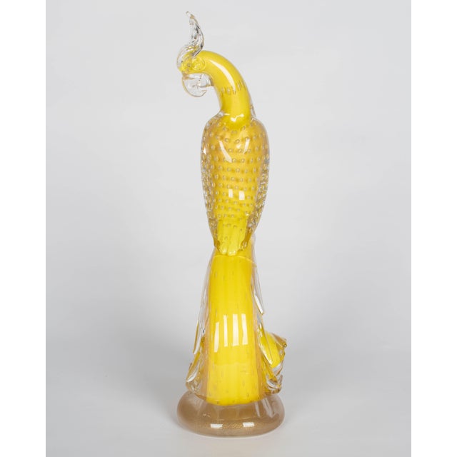 Alfredo Barbini Vintage Murano Glass Parrot Sculpture by Alfredo Barbini, 1950s For Sale - Image 4 of 18